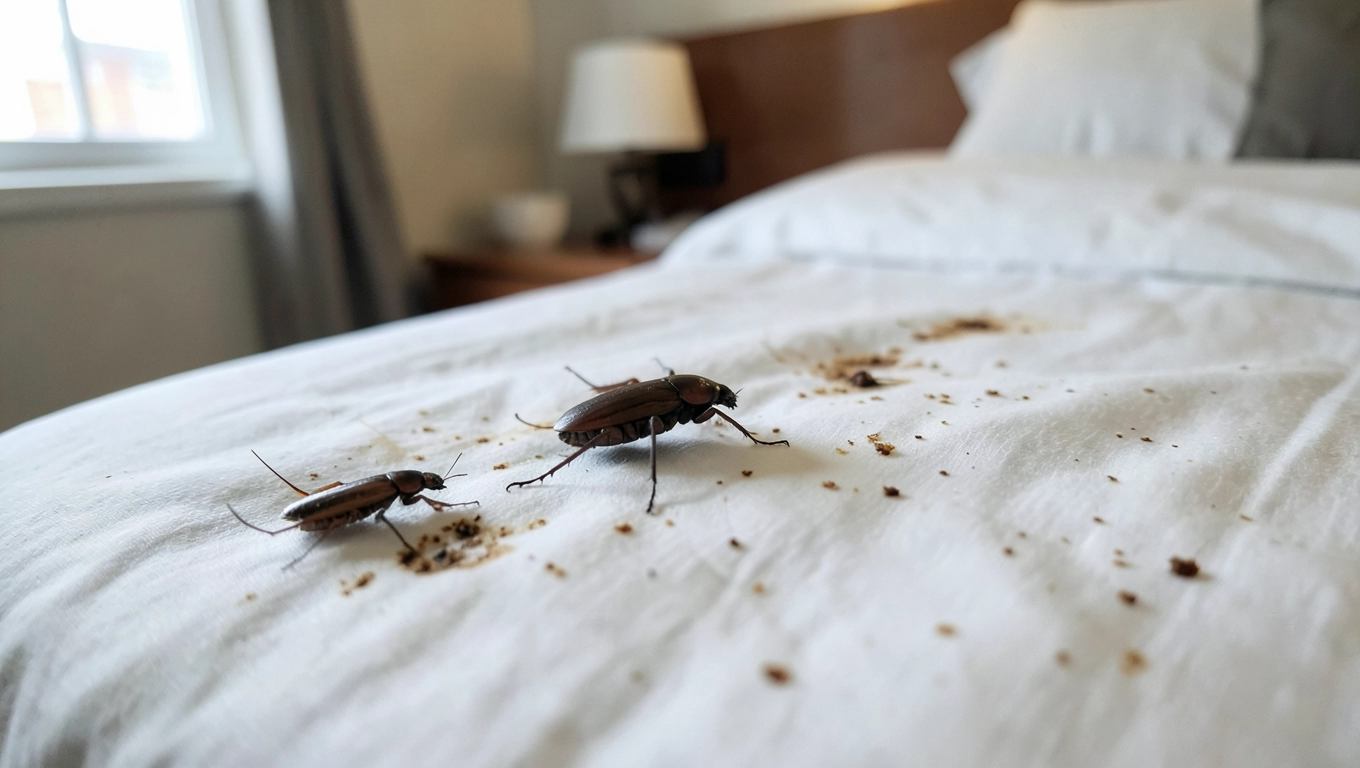 Dokumentacja karaluchów w hotelu do roszczenia