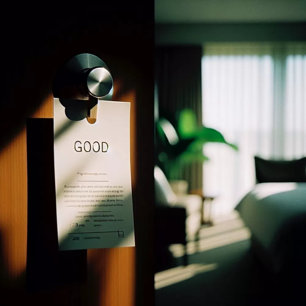 Kartka Na Drzwiach Hotelowego Pokoju