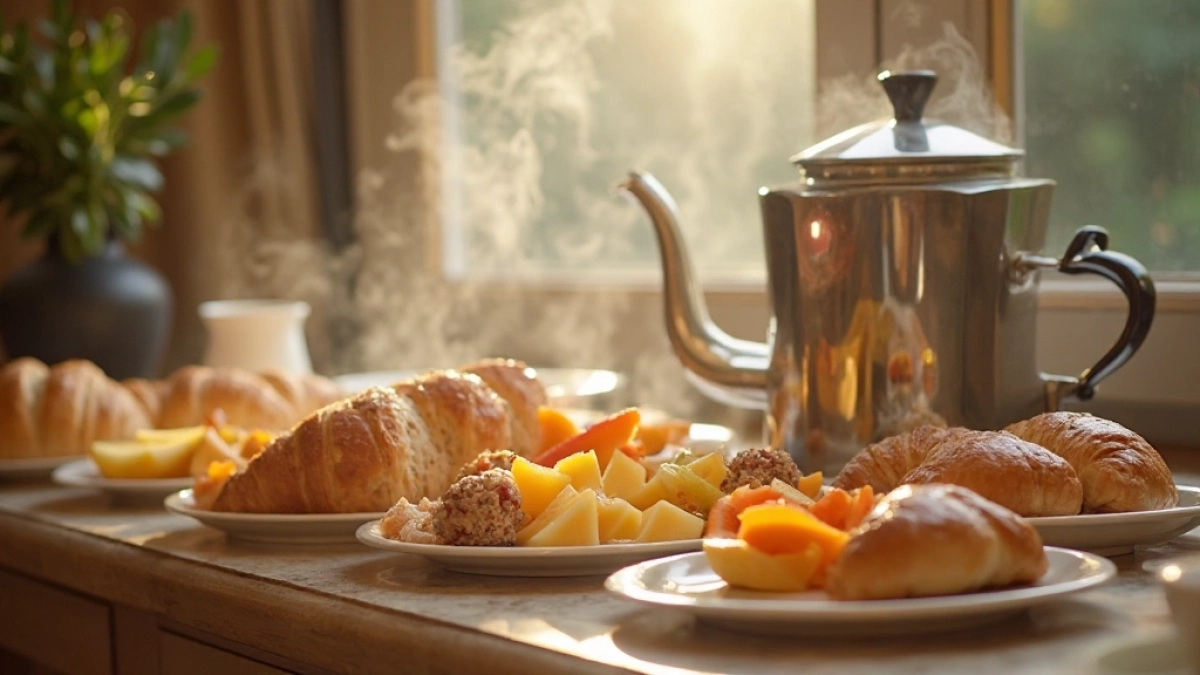 Przykładowe menu śniadaniowe w hotelu