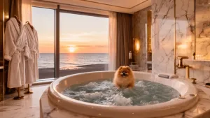 Hotel z jacuzzi w pokoju Pomorskie