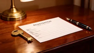 karta pobytu w hotelu wzór